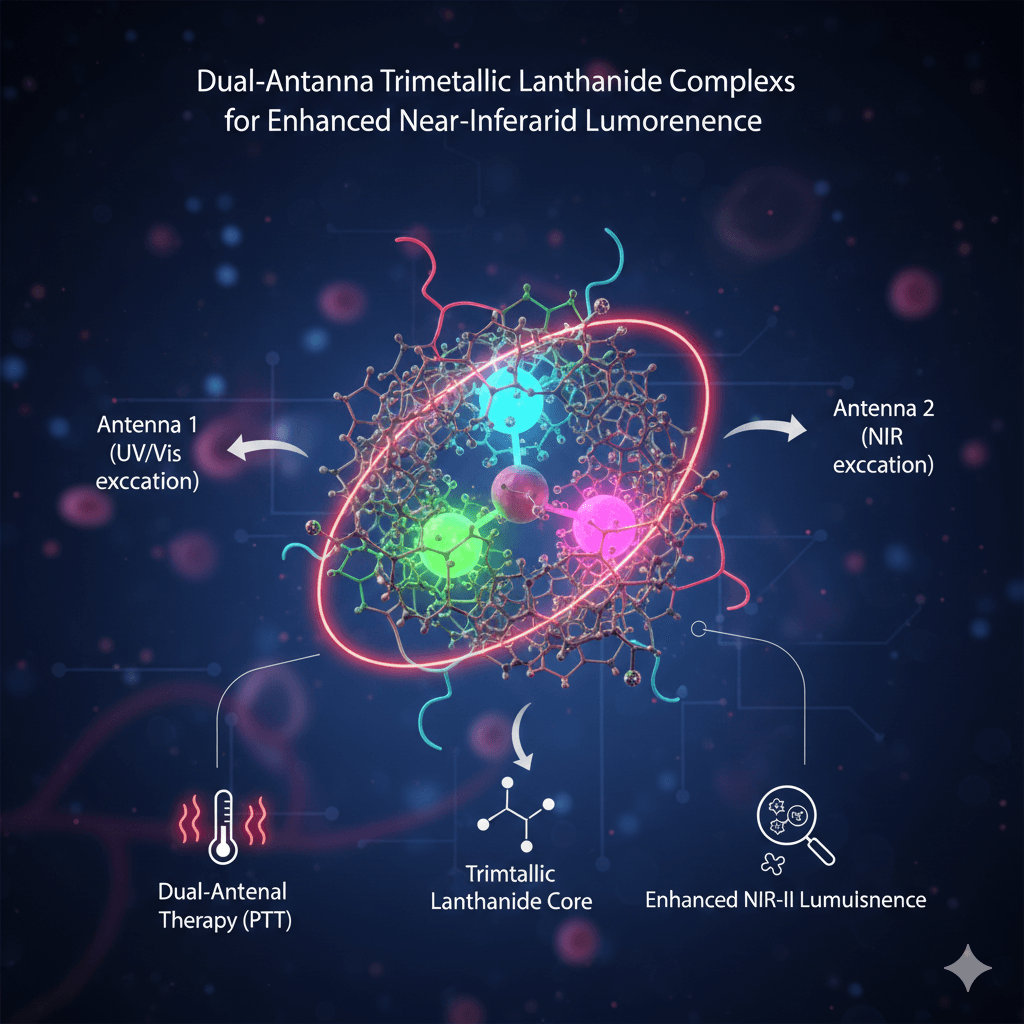 Dual-Antenna Trimetallic Lanthanide Complexes for Enhanced Near-Infrared Luminescence